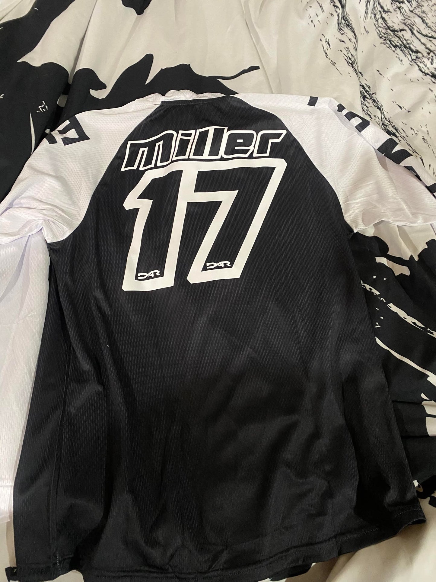 Jersey name and number