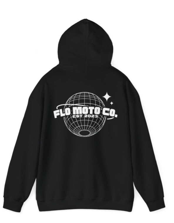 Flo Moto Globe cotton hoodie